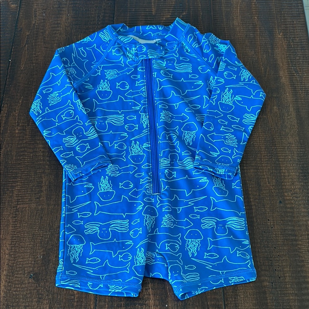 Tucker + Tate Blue Rashguard with Fun Aquatic Print